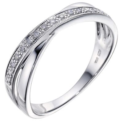 Sterling Silver and Diamond Ring