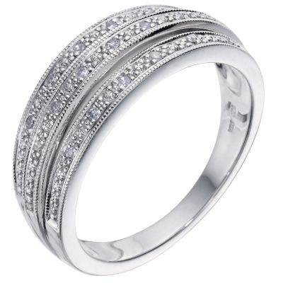 Sterling Silver & Diamond Ring - Product number 9209549