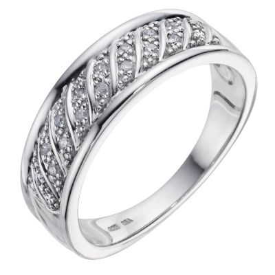 Sterling Silver & Diamond Ring - Product number 9209697
