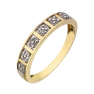 9ct Yellow Gold Diamond Band