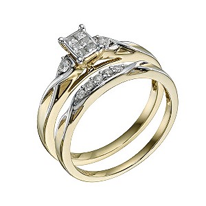 Perfect Fit 9ct Yellow Gold Diamond Bridal SetPerfect Fit 9ct Yellow Gold Diamond Bridal Set