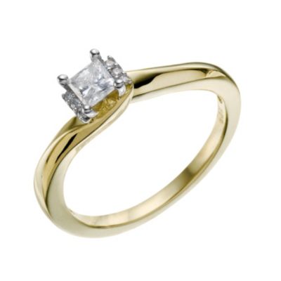 9ct Yellow Gold 0.25 Carat Diamond Solitaire Ring - Product number 9218068