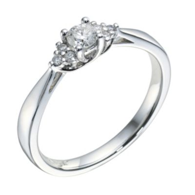9ct White Gold 1/4 Carat Diamond Ring - Product number 9218181