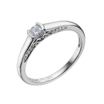 Palladium 0.25 Carat Diamond Solitaire Ring - Product number 9218580