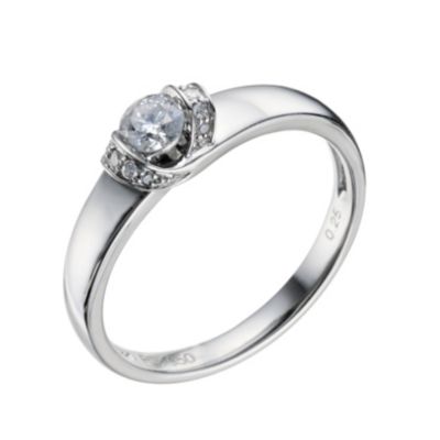 Palladium 0.25 Carat Diamond Solitaire Ring - Product number 9218858
