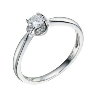18ct White Gold 1/4 Carat Diamond Solitaire Ring - Product number 9220216