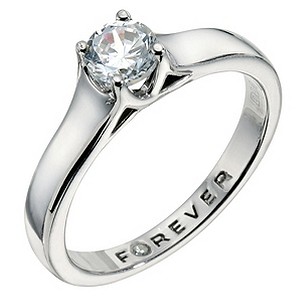The Forever Diamond Palladium 950 1/4 Carat Diamond Ring