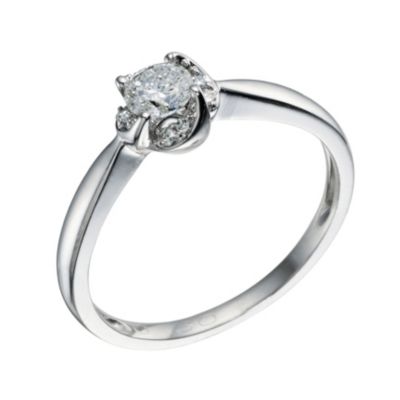 18ct White Gold 0.30 Carat Diamond Solitaire Ring - Product number 9221921