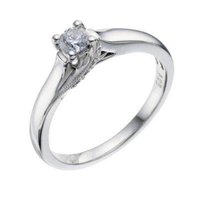 18ct White Gold 0.33 Carat Diamond Solitaire Ring - Product number 9222456