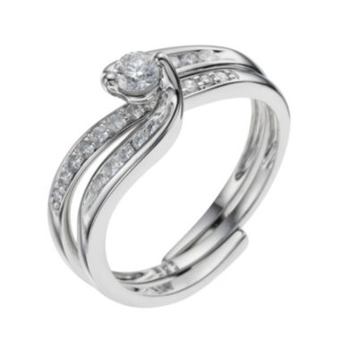 Palladium 0.40 Carat Diamond Bridal Ring Set - Product number 9222588