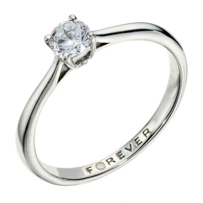 The Forever Diamond Palladium 950 1/3 Carat Diamond Ring