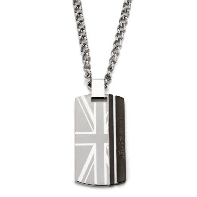 Ben Sherman Men's Stainless Steel Union Jack Dog Tag - Product number 9225307