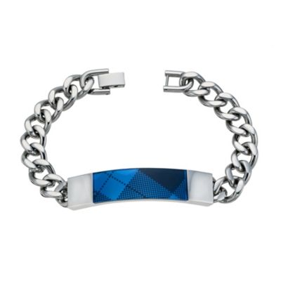 Ben Sherman Stainless Steel Blue ID Bracelet - Product number 9225358