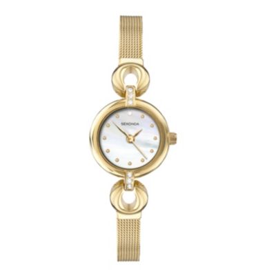 Sekonda Ladies' Gold-Plated Stone Set Watch - Product number 9230262