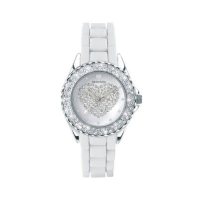Sekonda Party Time White Stone Set Heart Watch - Product number 9230300