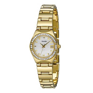 Accurist Ladies' Gold Plated Stone Set Bracelet Watch