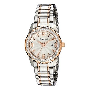 Accurist Ladies' Rose Gold & Stainless Steel Bracelet Watch