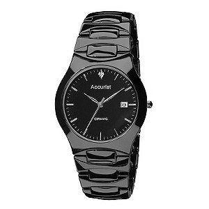 Accurist Men's Black Ceramic Bracelet WatchAccurist Men's Black Ceramic Bracelet Watch