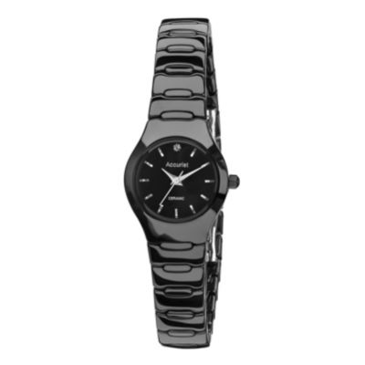 Accurist Ladies' Black Ceramic Bracelet Watch - Product number 9230920
