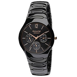Accurist Men's Black Ceramic Bracelet Chronograph Watch