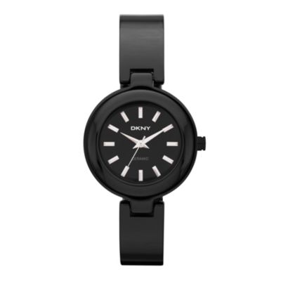 DKNY ladies' black ceramic bangle watch - Product number 9231587