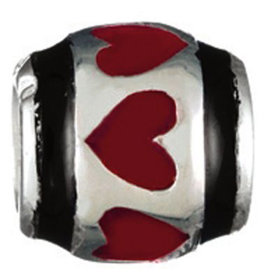 Chamilia silver and red heart bead - Product number 9232419