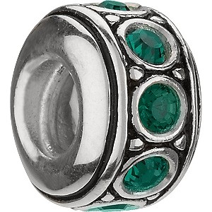 Chamilia sterling silver May birthstone wheel bead