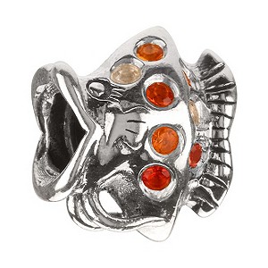 sterling silver and orange cubic
