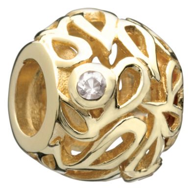 Chamilia - sterling silver & 14ct gold Hollow Leaves bead - Product number 9233873