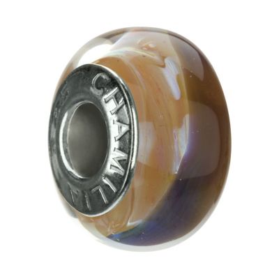 - sterling silver Murano Golden Sky bead