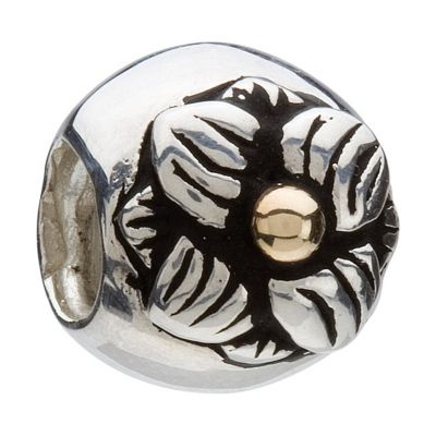 Chamilia - silver & 14ct yellow gold Flower bead - Product number 9234020