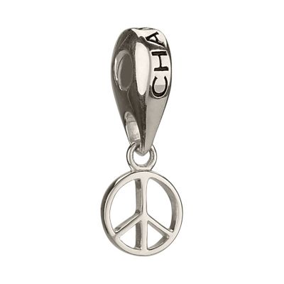 Chamilia - sterling silver Hanging Peace Sign bead