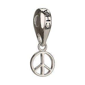 Chamilia - sterling silver Hanging Peace Sign bead