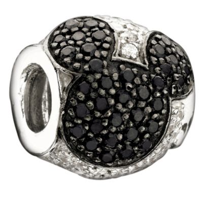 Chamilia sterling silver & cubic zirconia Mickey Mouse bead - Product number 9234225