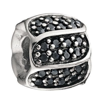 Chamilia silver jewel petals black cubic zirconia bead - Product number 9234950