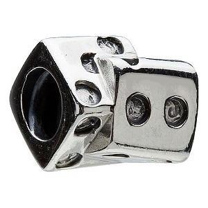-sterling silver Dice bead