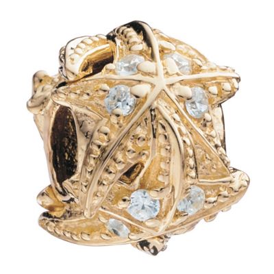 Chamilia 14ct yellow gold & cubic zirconia starfish bead - Product number 9235019