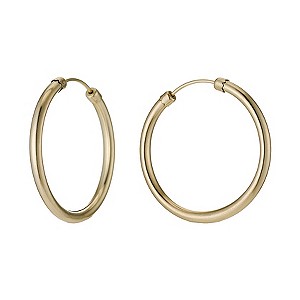 9ct Yellow Gold Rolled Gold 29mm Hoop Earrings