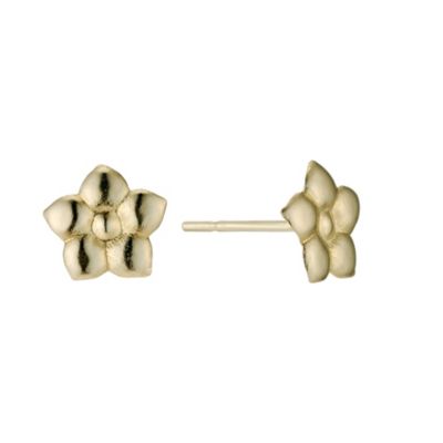 9ct Yellow Gold Flower Stud Earrings - Product number 9242201