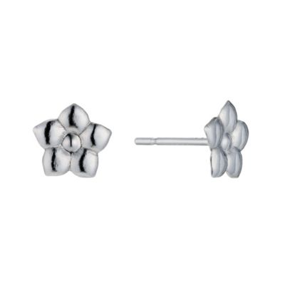 H Samuel 9ct White Gold Flower Stud Earrings