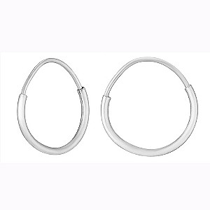 9ct White Gold Small Sleeper Earrings9ct White Gold Small Sleeper Earrings