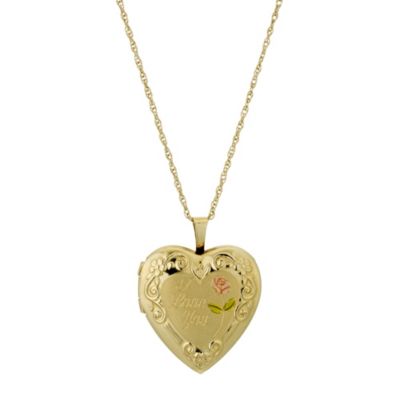 H Samuel 9ct Yellow Rolled Gold I Love You Locket