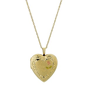 9ct Yellow Rolled Gold I Love You Locket