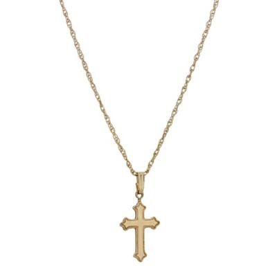 H Samuel 9ct Yellow Gold Small Cross 18