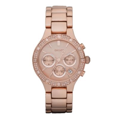 DKNY Ladies' Rose Gold Plated Bracelet Watch