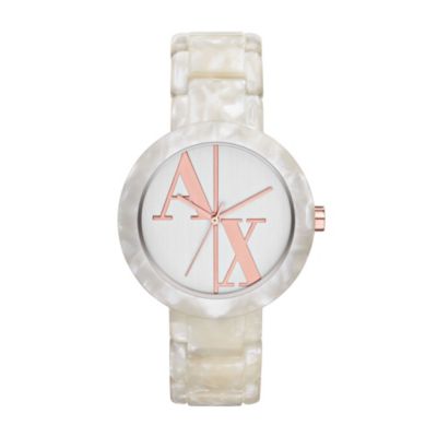Armani Exchange Ladies' White Marble Bracelet Watch - Product number 9245111