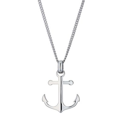 Simon Carter men's platinum plated anchor necklace - Product number 9245499