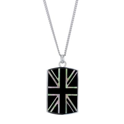 Simon Carter men's grey mother of pearl union jack necklace - Product number 9245510