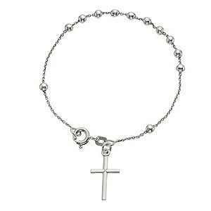 H Samuel Sterling Silver Rosary Bead Bracelet