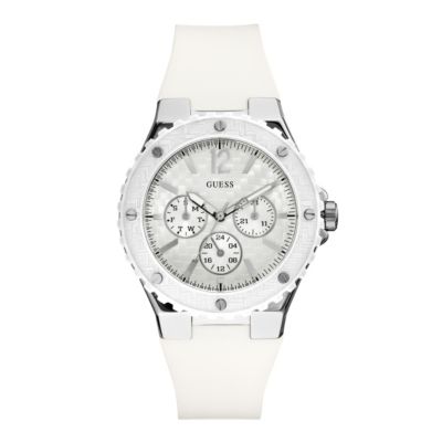 Guess Ladies' White Strap Chronograph Watch - Product number 9246274